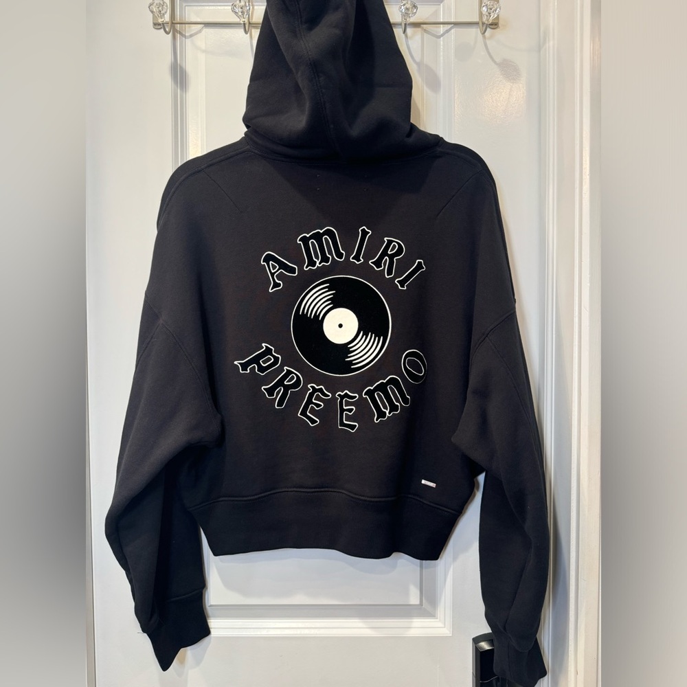 Amiri Black Cropped Hoodie